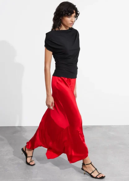 Asymmetric Satin Midi Skirt | & Other Stories Shop