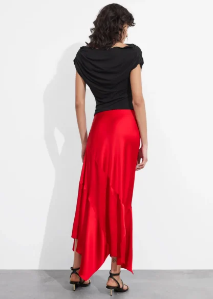 Asymmetric Satin Midi Skirt | & Other Stories Shop