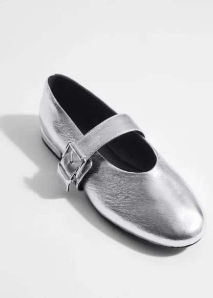 Buckled Leather Ballerinas | & Other Stories Flash Sale