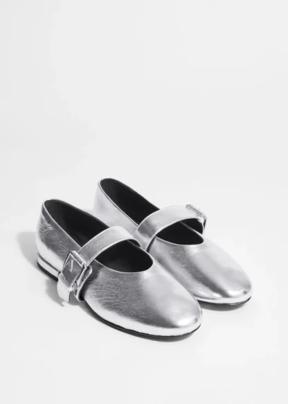 Buckled Leather Ballerinas | & Other Stories Flash Sale