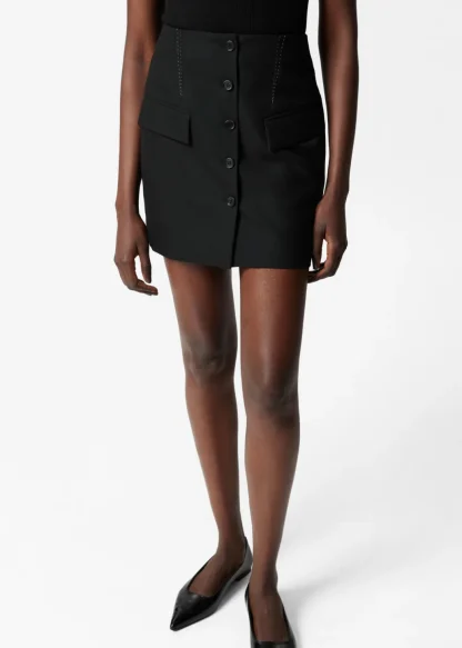 Buttoned Wool-Blend Mini Skirt | & Other Stories Discount