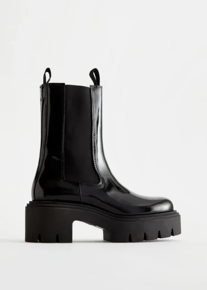 Chunky Platform Chelsea Leather Boots | & Other Stories Outlet