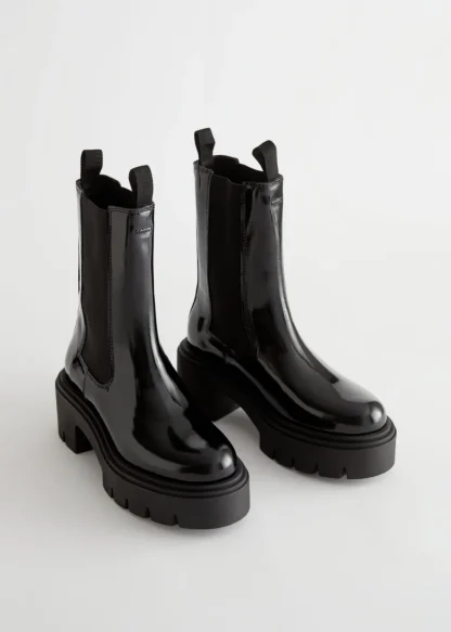Chunky Platform Chelsea Leather Boots | & Other Stories Outlet