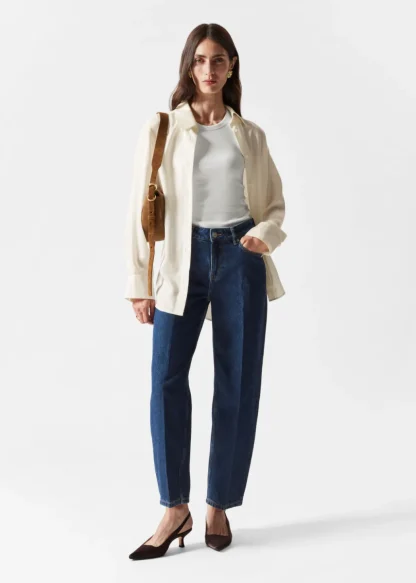 Cropped Barrel-Leg Jeans | & Other Stories Hot