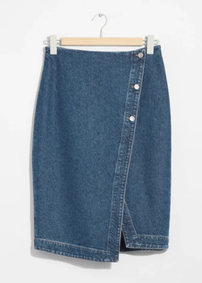 Denim Wrap Midi Skirt | & Other Stories Clearance