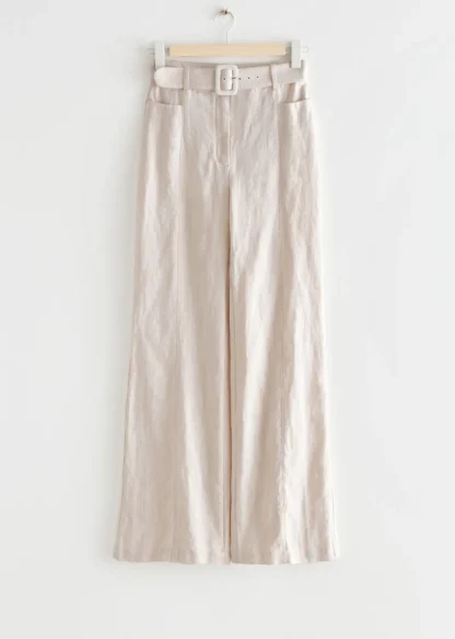 Flared Linen Trousers | & Other Stories Hot