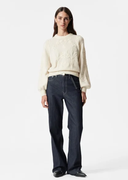 Floral-Appliqué Knit Sweater | & Other Stories Flash Sale