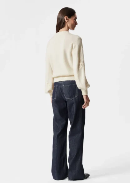 Floral-Appliqué Knit Sweater | & Other Stories Flash Sale