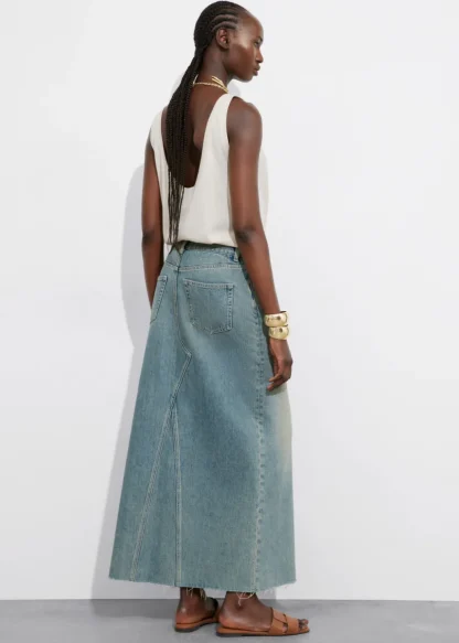 Front-Slit Denim Midi Skirt | & Other Stories Hot