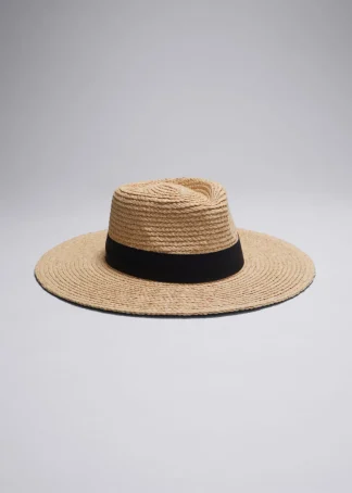 Grosgrain-Trimmed Straw Hat | & Other Stories Sale