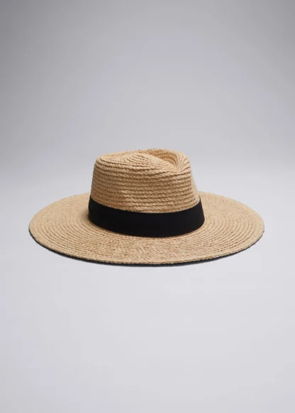 Grosgrain-Trimmed Straw Hat | & Other Stories Sale