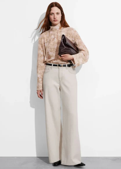 High-Collar Silk Blouse | & Other Stories Outlet