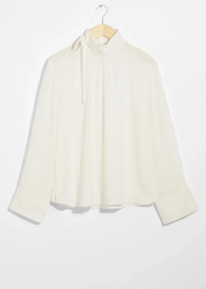 High-Collar Silk Blouse | & Other Stories Outlet