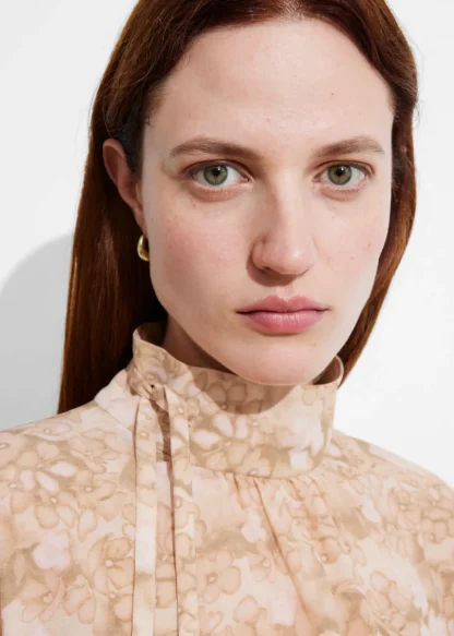 High-Collar Silk Blouse | & Other Stories Outlet