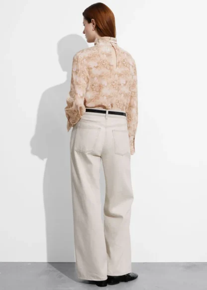 High-Collar Silk Blouse | & Other Stories Outlet