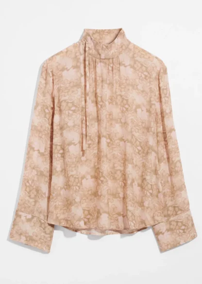 High-Collar Silk Blouse | & Other Stories Outlet