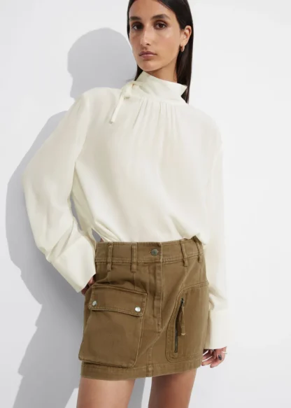 High-Collar Silk Blouse | & Other Stories Outlet