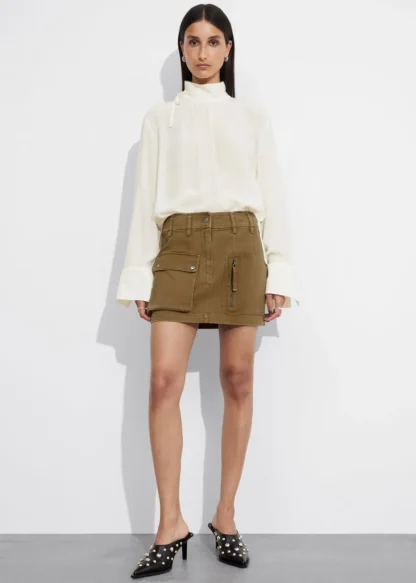 High-Collar Silk Blouse | & Other Stories Outlet