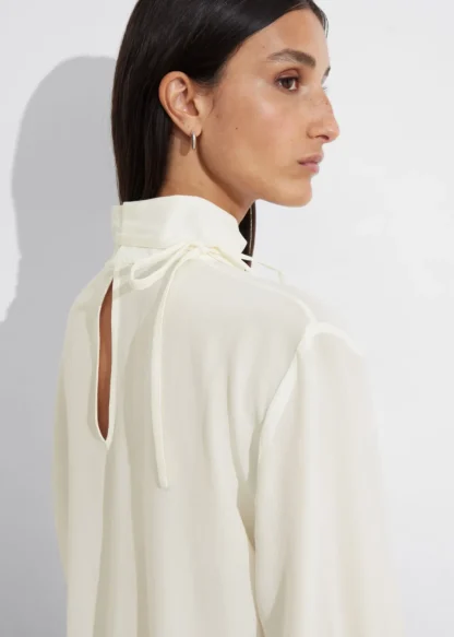 High-Collar Silk Blouse | & Other Stories Outlet