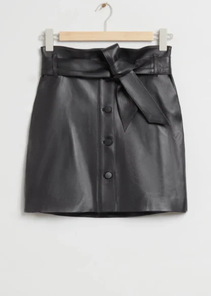 Leather Paperbag Belted Skirt | & Other Stories Shop
