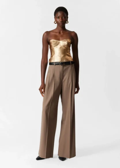 Metallic Leather Bustier | & Other Stories Fashion