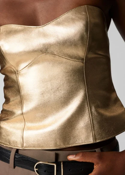 Metallic Leather Bustier | & Other Stories Fashion