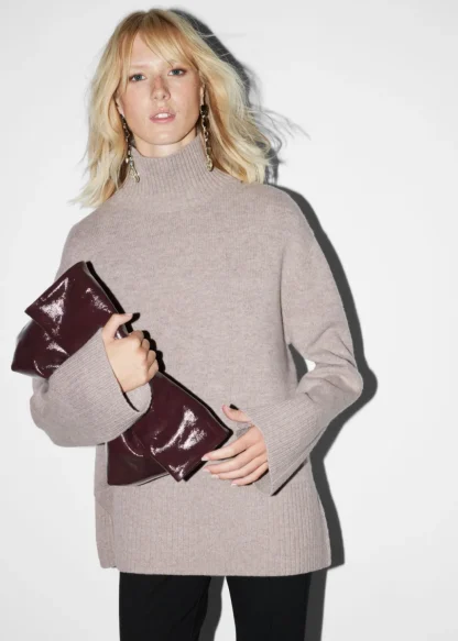 Oversized Turtleneck Wool Sweater | & Other Stories Hot