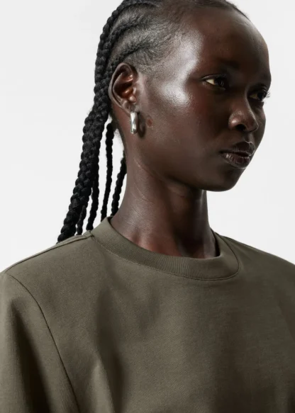 Padded-Shoulder Cotton T-Shirt | & Other Stories Sale