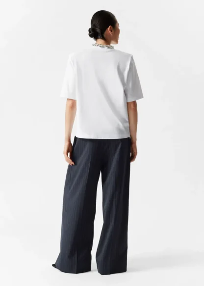 Padded-Shoulder Cotton T-Shirt | & Other Stories Sale