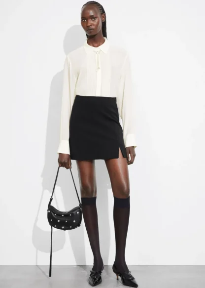 Pintuck-Detailed Silk Shirt | & Other Stories Clearance