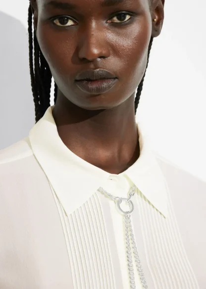 Pintuck-Detailed Silk Shirt | & Other Stories Clearance