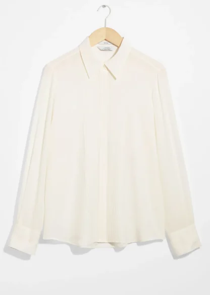 Pintuck-Detailed Silk Shirt | & Other Stories Clearance