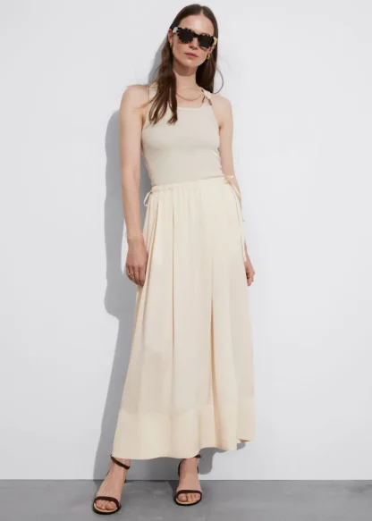 Pleated Drawstring Midi Skirt | & Other Stories Hot