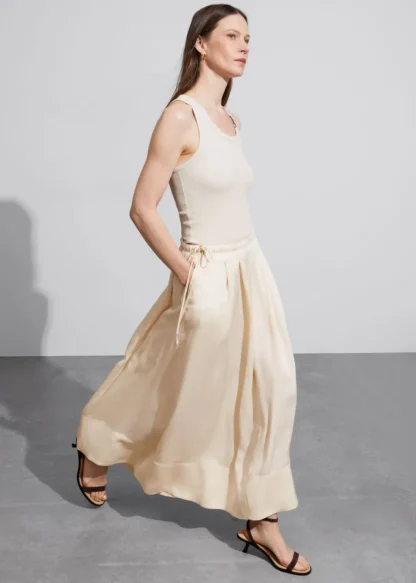 Pleated Drawstring Midi Skirt | & Other Stories Hot
