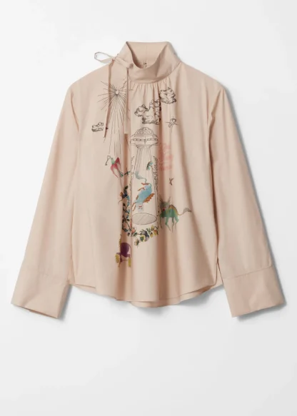 Printed Bow-Detailed Blouse | & Other Stories Fashion