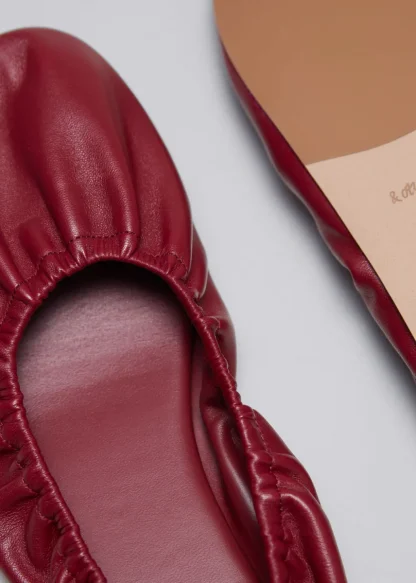 Ruched Leather Ballet Flats | & Other Stories Clearance