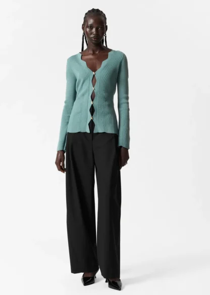 Scalloped Merino-Blend Cardigan | & Other Stories Online