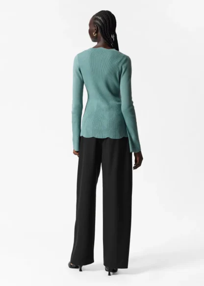 Scalloped Merino-Blend Cardigan | & Other Stories Online