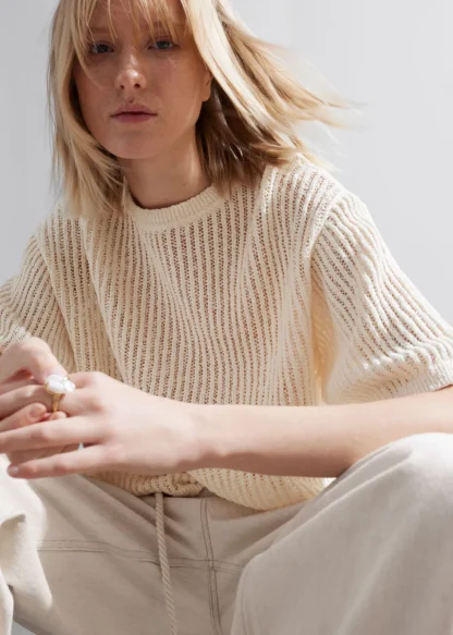 Sheer Rib-Knit T-Shirt | & Other Stories Best Sale