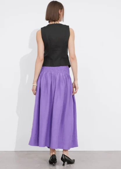 Smock-Waist Midi Skirt | & Other Stories Outlet
