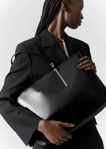 Structured Leather Tote | & Other Stories Cheap