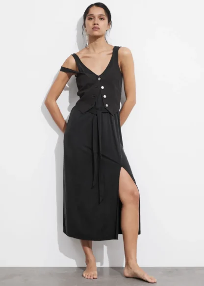 V-Neck Cupro Midi Dress | & Other Stories Sale