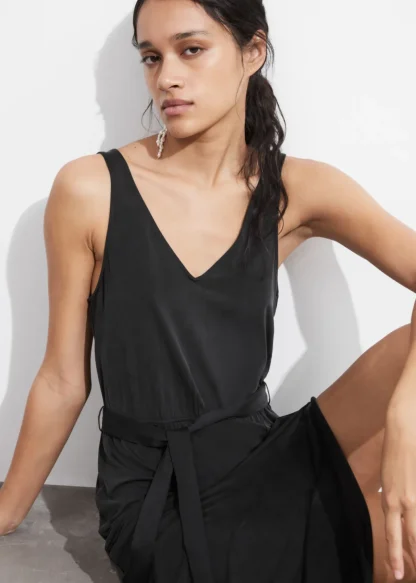 V-Neck Cupro Midi Dress | & Other Stories Sale