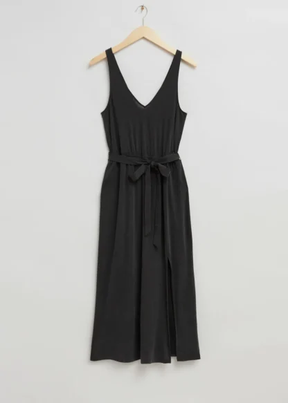V-Neck Cupro Midi Dress | & Other Stories Sale