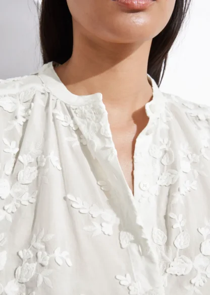 Voluminous Floral-Appliqué Blouse | & Other Stories Clearance