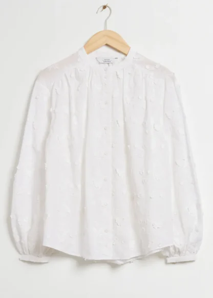 Voluminous Floral-Appliqué Blouse | & Other Stories Clearance