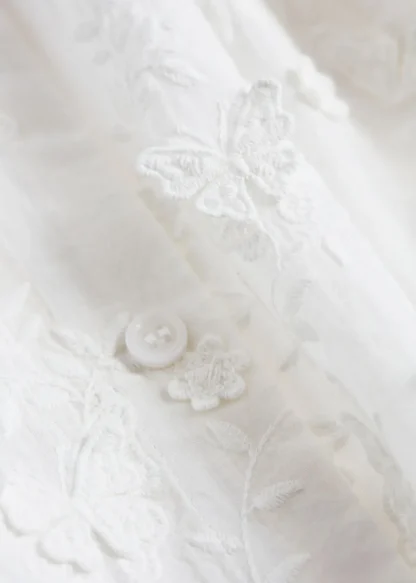 Voluminous Floral-Appliqué Blouse | & Other Stories Clearance