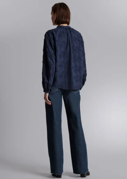Voluminous Floral-Appliqué Blouse | & Other Stories Clearance