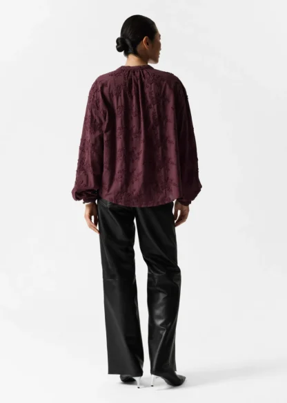 Voluminous Floral-Appliqué Blouse | & Other Stories Clearance