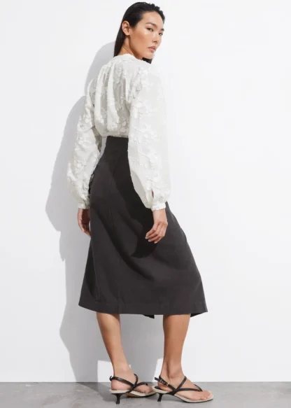 Voluminous Floral-Appliqué Blouse | & Other Stories Clearance